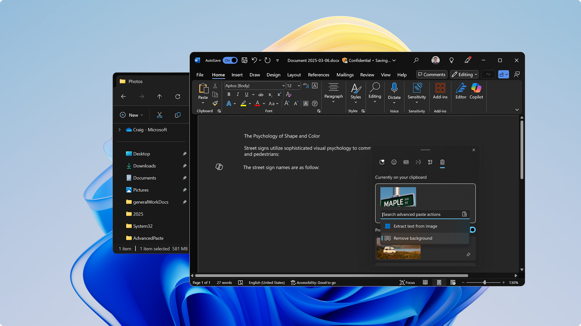 Advanced Paste — paste the result